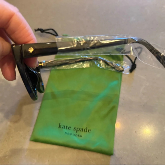 Kate Spade Black Sunglasses with Green Pouch